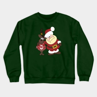 Santa and Raindeer Crewneck Sweatshirt